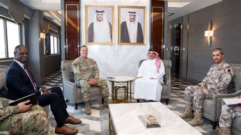 Qatari's PM conducts discussions at the capital in conjunction with US Centcom chief